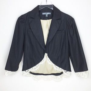 True Meaning Lace Stripe Blazer